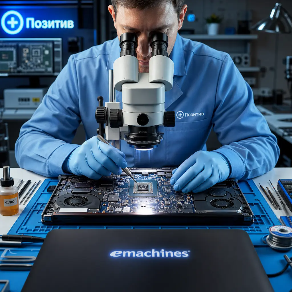 Замена видеокарты ноутбука Emachines в Челябинске