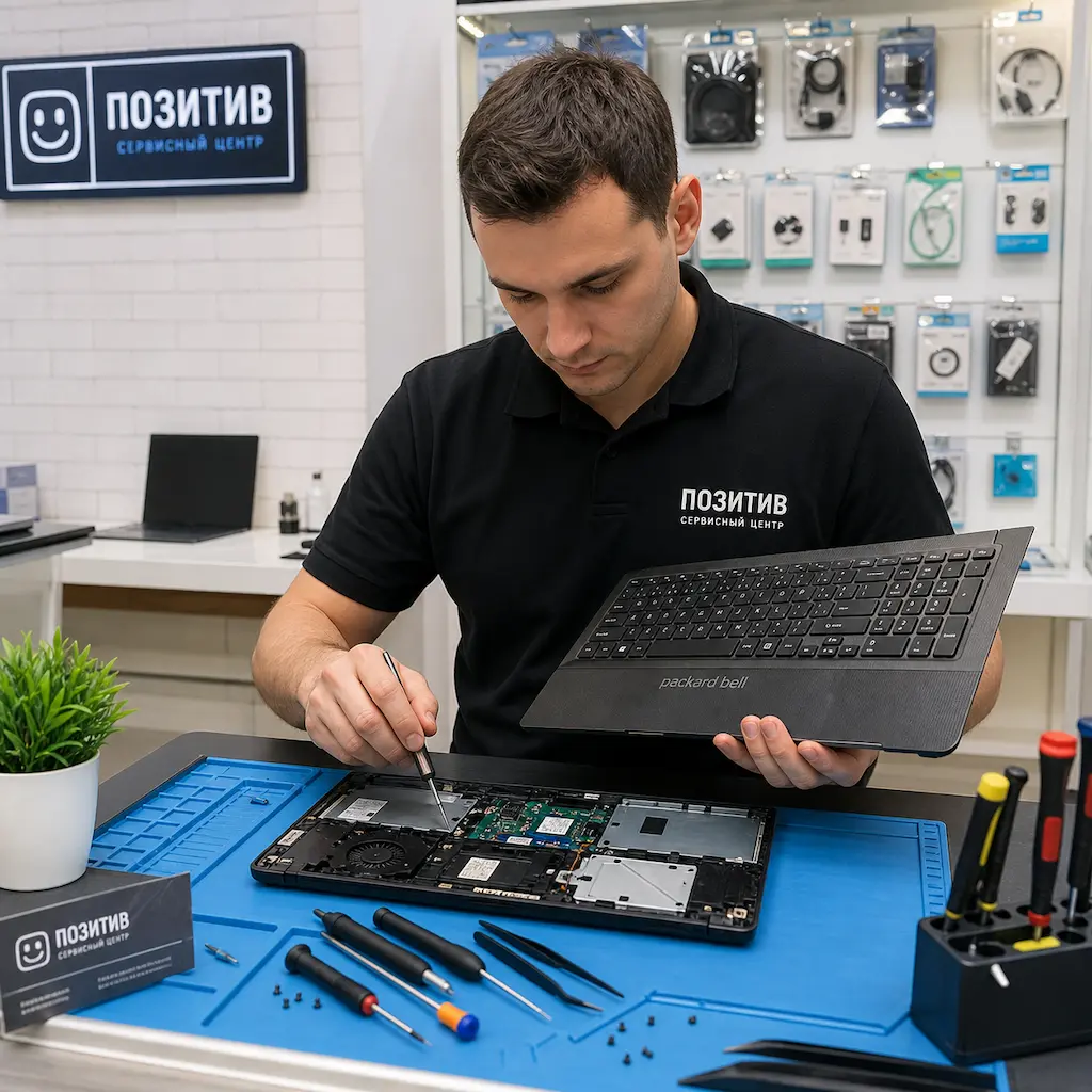 заменить клавиатуру на ноутбуке Packard Bell в Челябинске