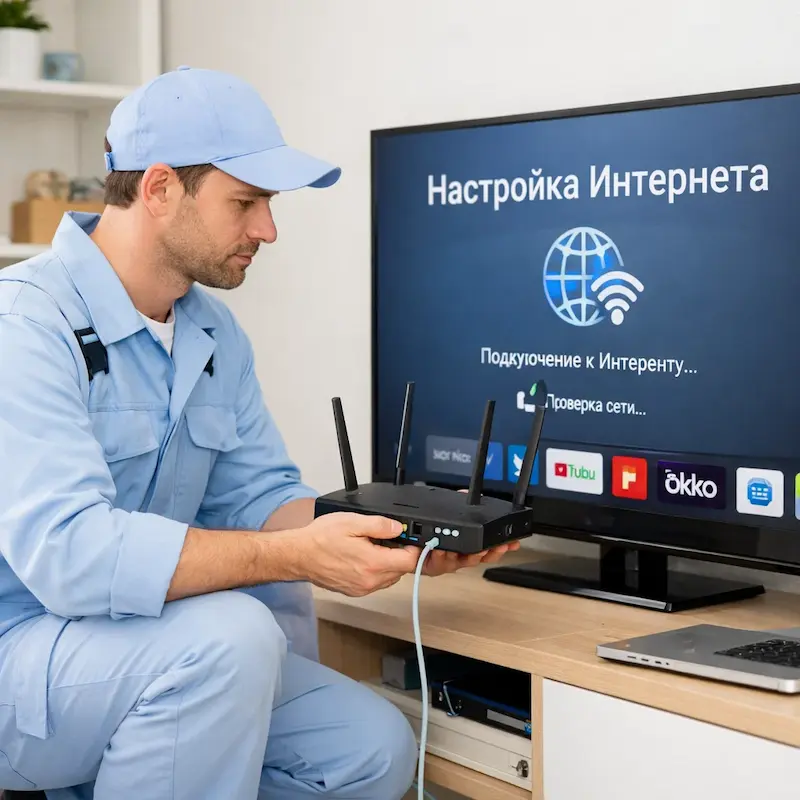 Настройка интернета на телевизоре в Челябинске