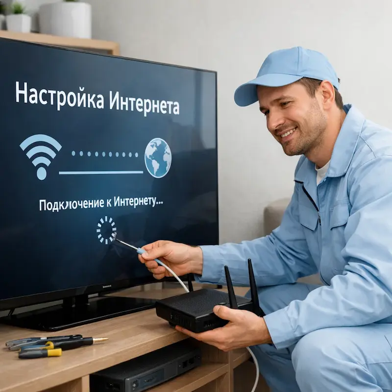 Настройка интернета на ТВ в Челябинске